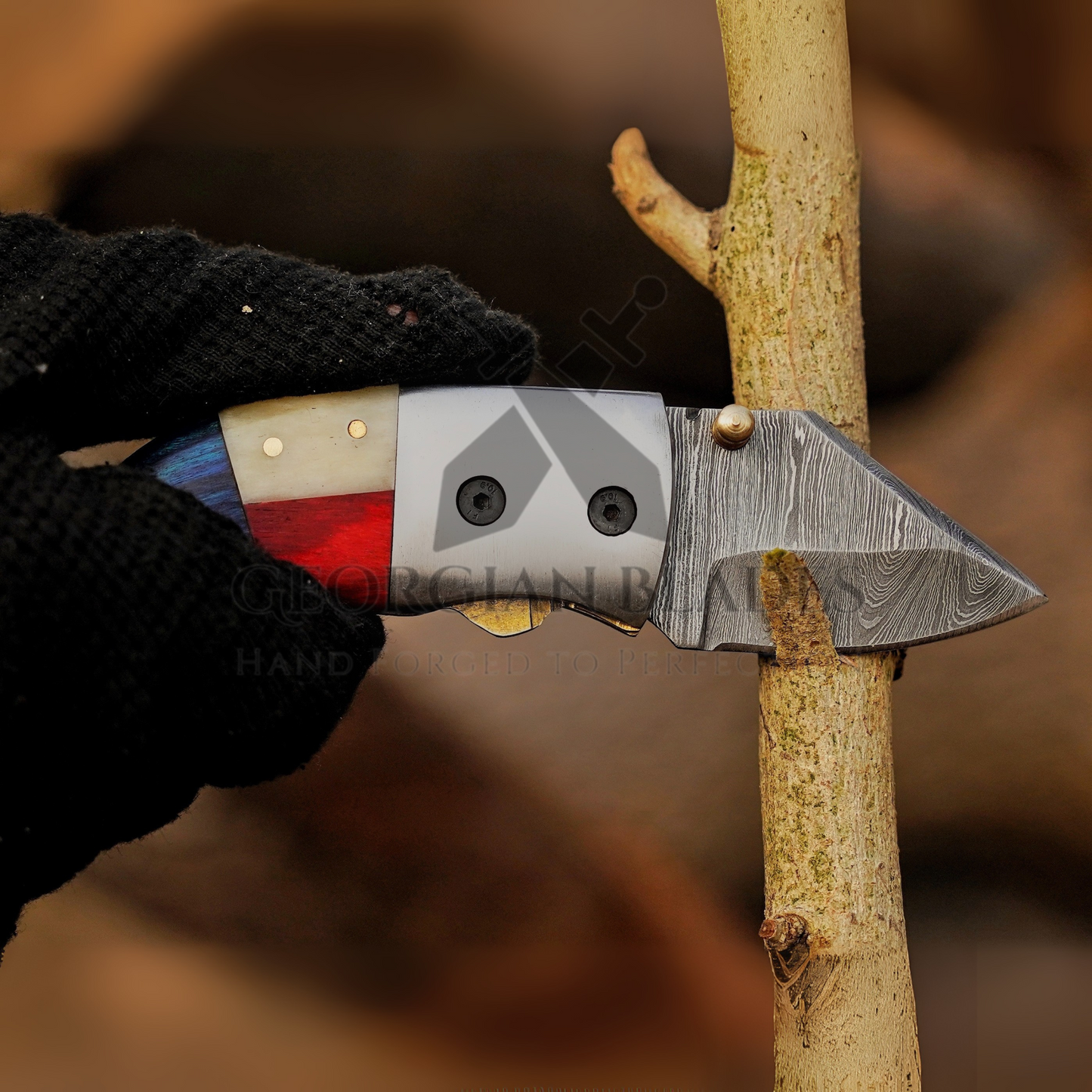 Paul Revere Knife – Hand-Forged 5" Damascus EDC | Best-Selling 3-Pack Option
