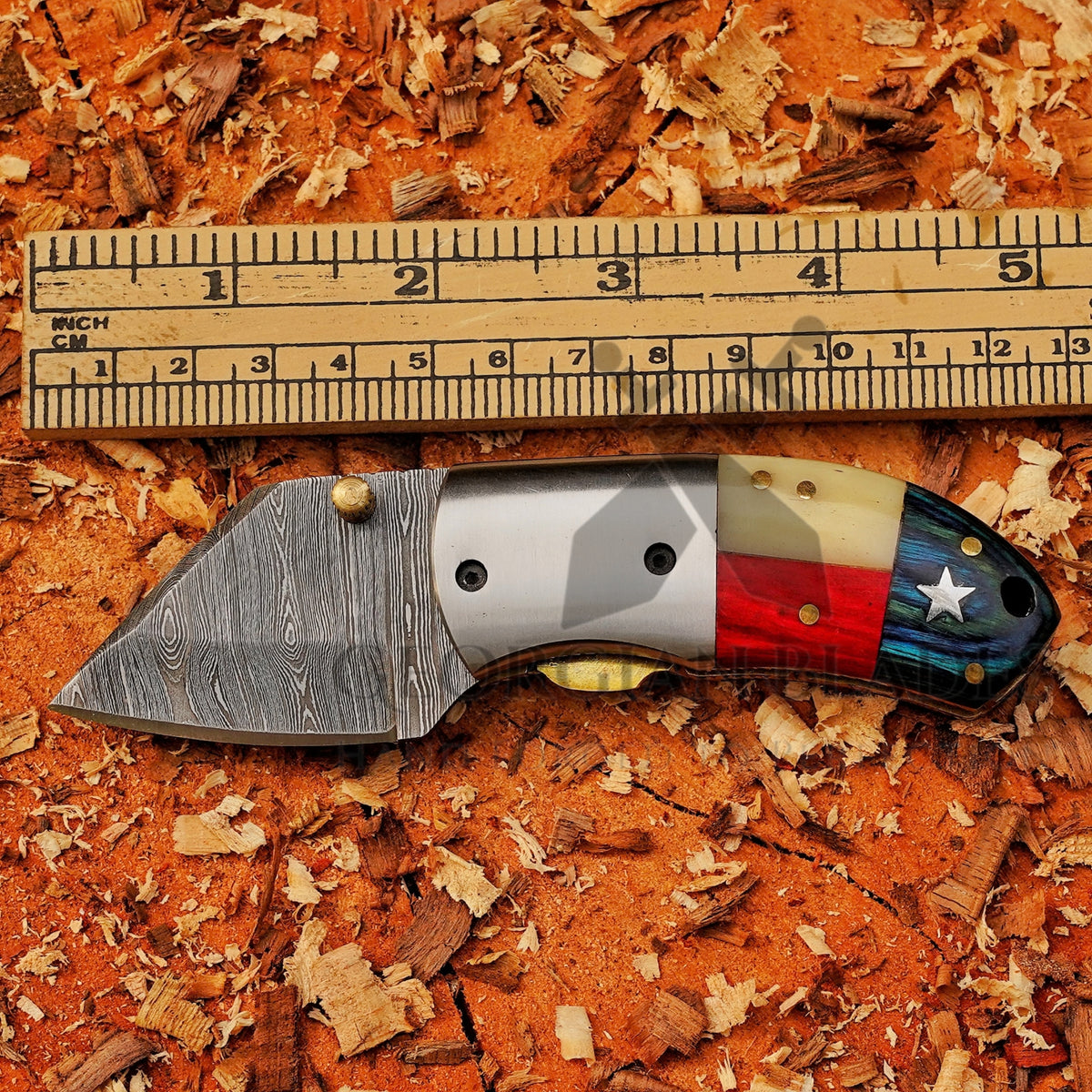 Paul Revere Knife - Hand Forged 5" EDC Mini Pocket Folding Knife with Leather Sheath