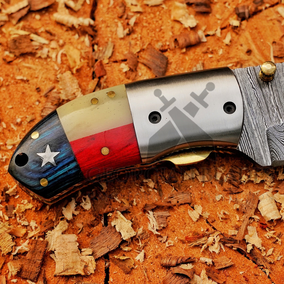 Paul Revere Knife - Hand Forged 5" EDC Mini Pocket Folding Knife with Leather Sheath