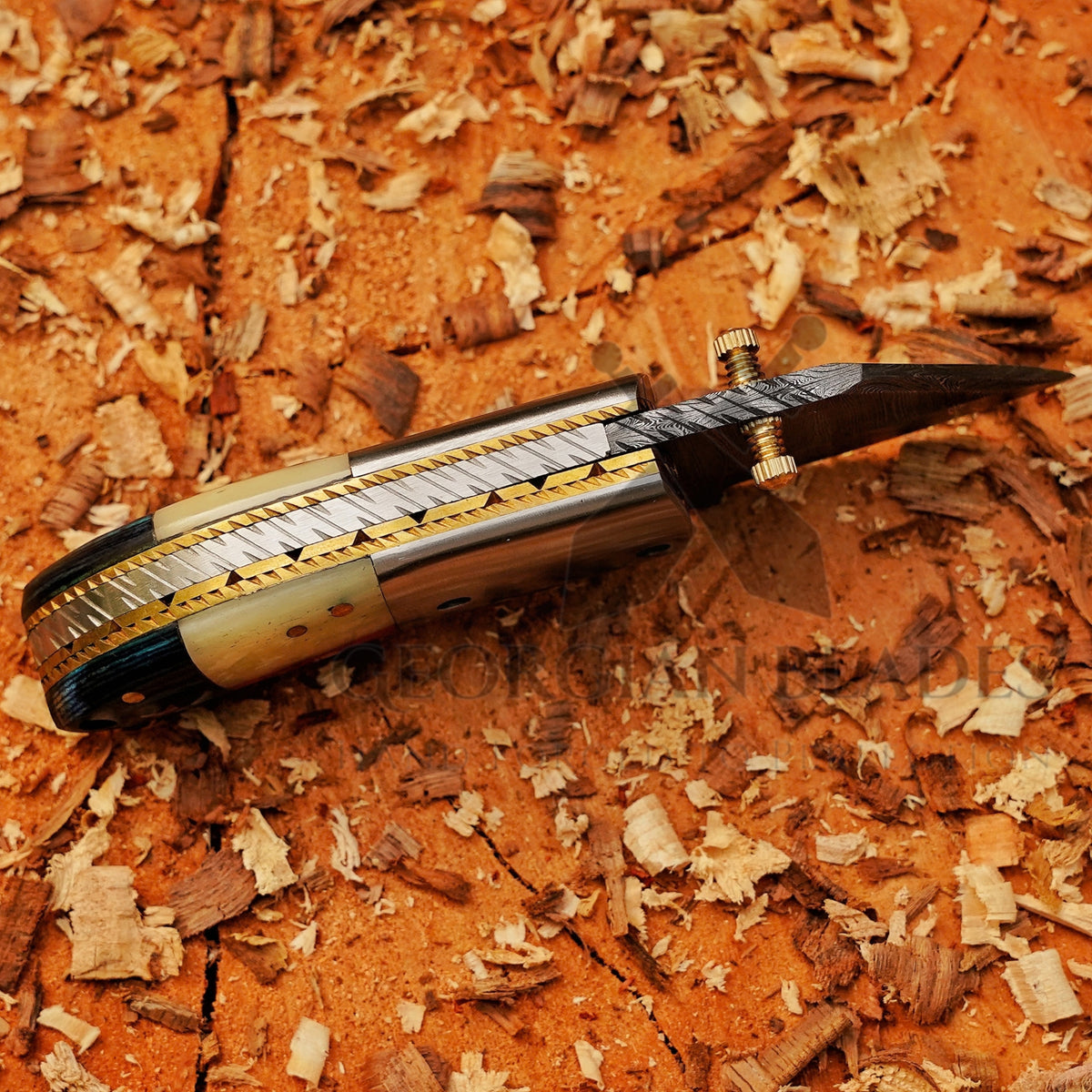 Paul Revere Knife - Hand Forged 5" EDC Mini Pocket Folding Knife with Leather Sheath