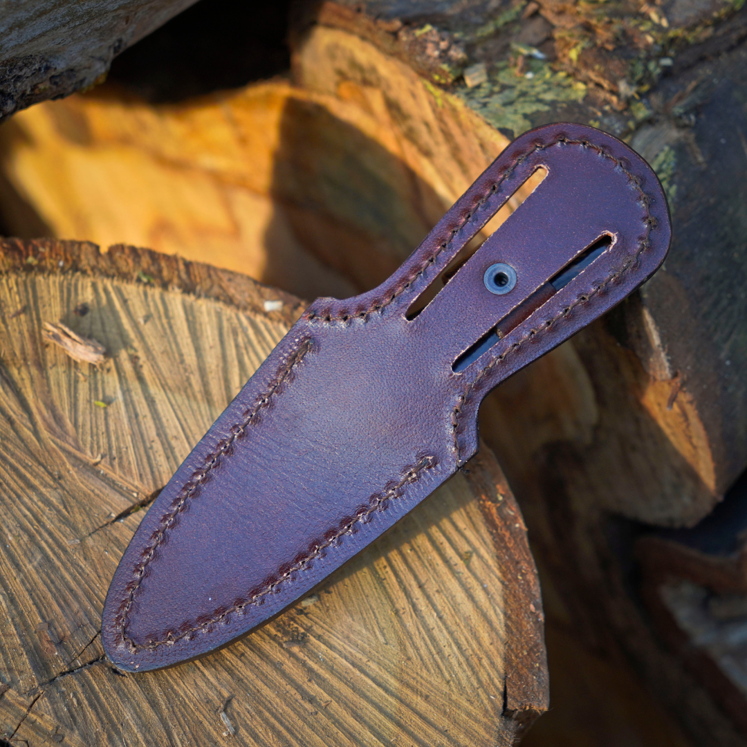 Pine Ridge - 6 - inch Damascus Steel Field Knife with Epoxy Pine Cone Handle