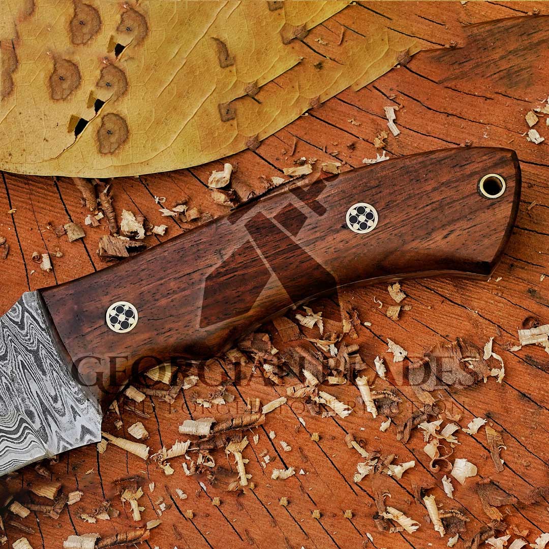 Predator's Heartbeat - 11" Full Tang Hand Forged Damascus Hunting Knife