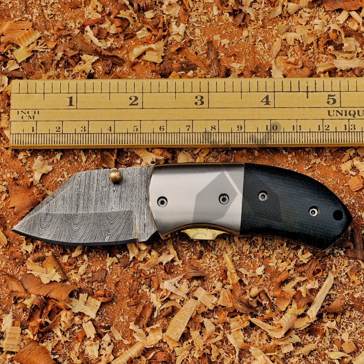 Kestrel - 5 inch Twist Damascus Mini Pocket Knife with Micarta Handle