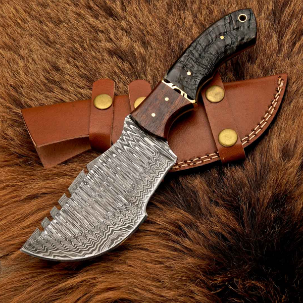 超激レア美品 AIDENTIFY × ROUGH AND RUGGED 1mm Expedition Emissary: Handmade Damascus Steel Hunting Tracker Knife