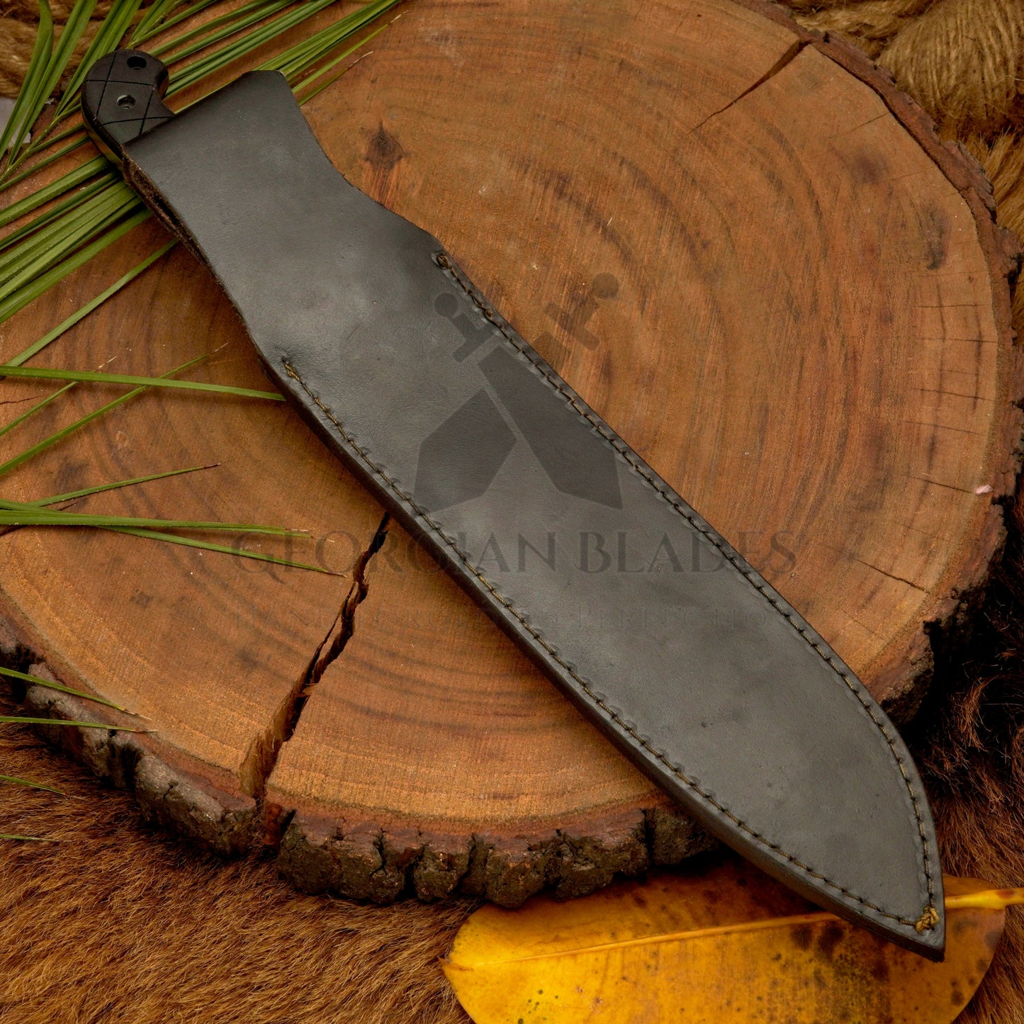 Colter Bowie – 16" Full-Tang D2 Steel Bowie Knife with Micarta Handle & Satin Finish