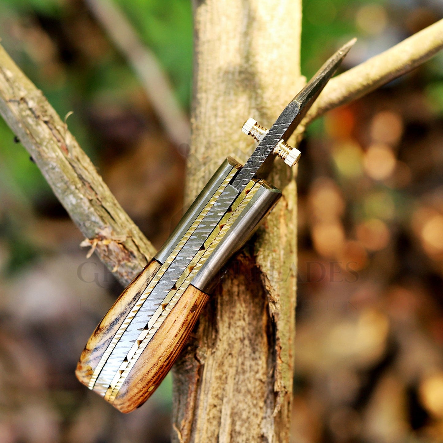 Lil' Capra Cutter - Hand Forged 5" EDC Pocket Folding Knife with Leather Sheath