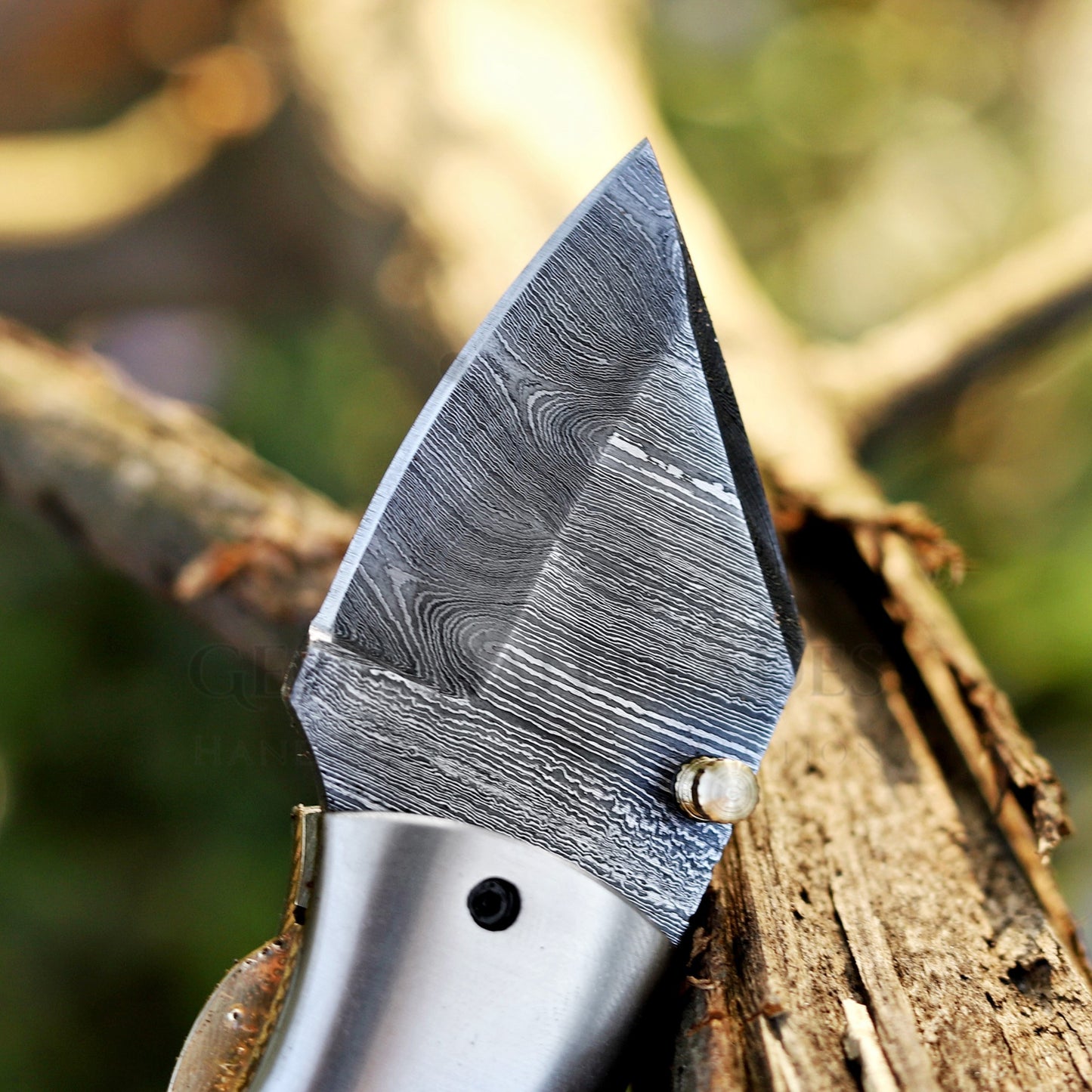 Lil' Capra Cutter - Hand Forged 5" EDC Pocket Folding Knife with Leather Sheath