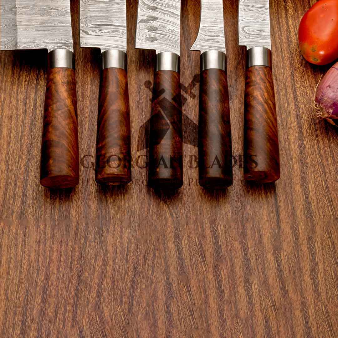 Majestic Forge Damascus Chef Knife Set - Precision-Crafted Elegance for the Modern Culinary Artist