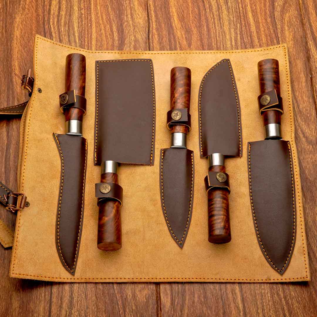 Majestic Forge Damascus Chef Knife Set - Precision-Crafted Elegance for the Modern Culinary Artist