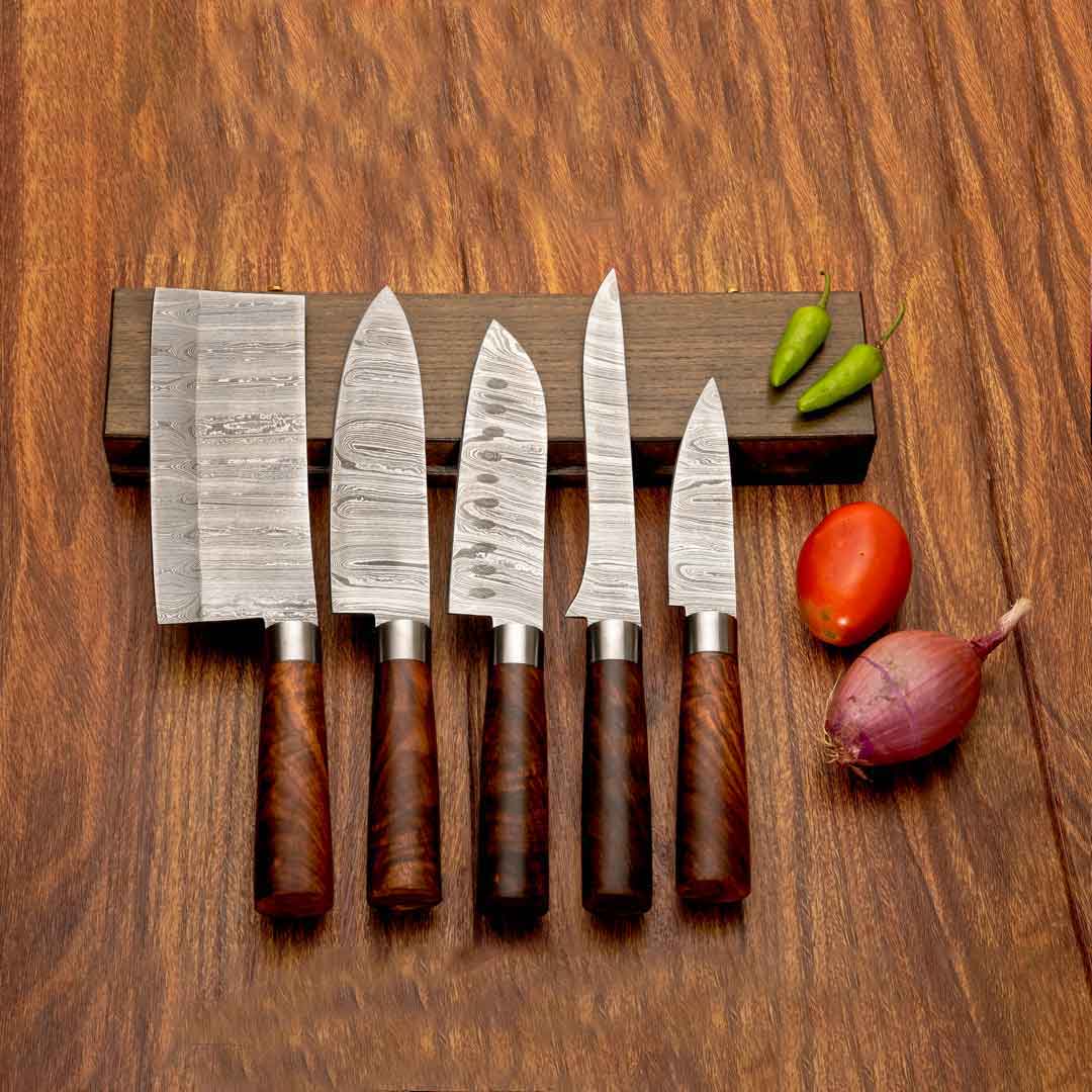 Majestic Forge Damascus Chef Knife Set - Precision-Crafted Elegance for the Modern Culinary Artist