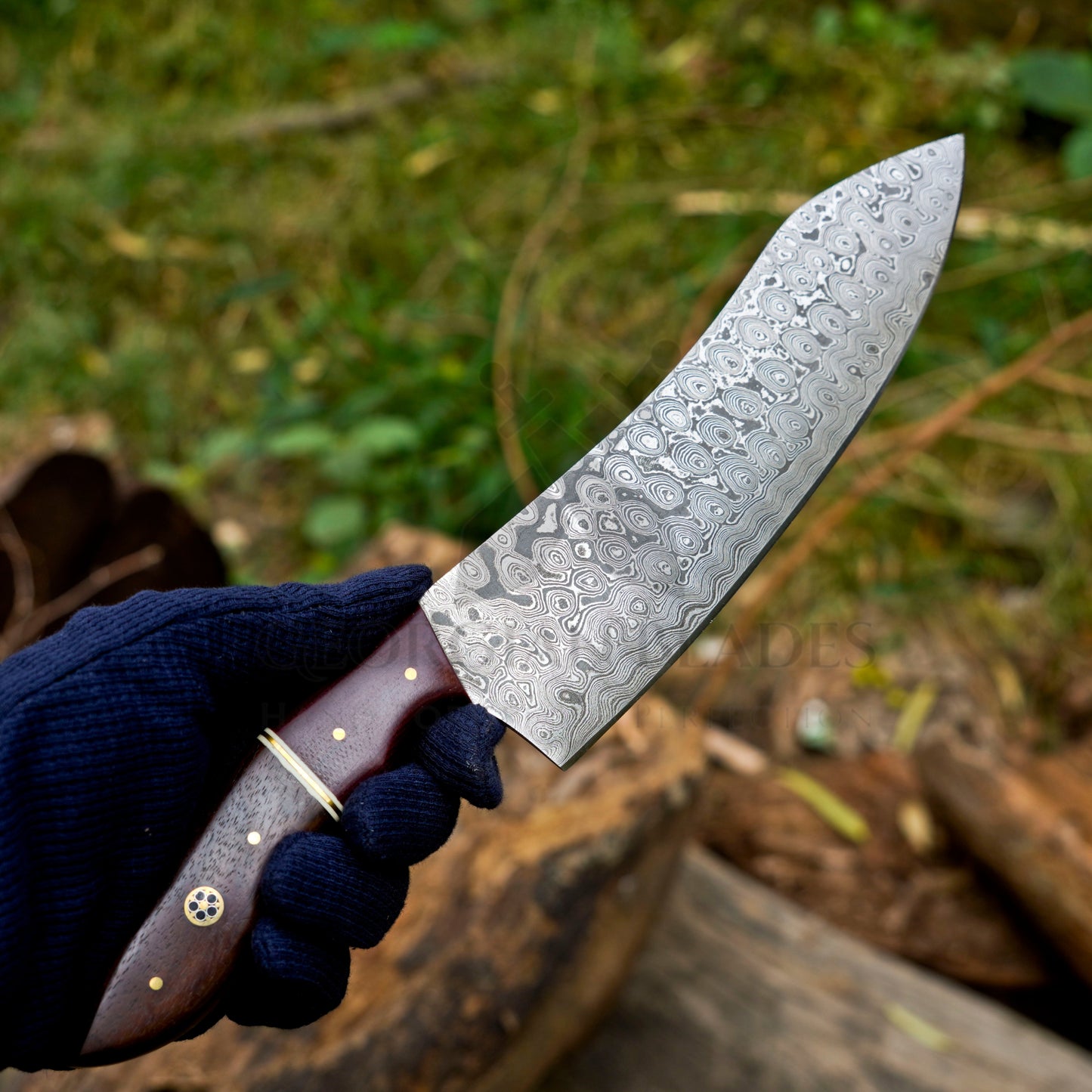 The Redwood Damascus Pair — Hand-Forged Chef Knives for Serious Cooks