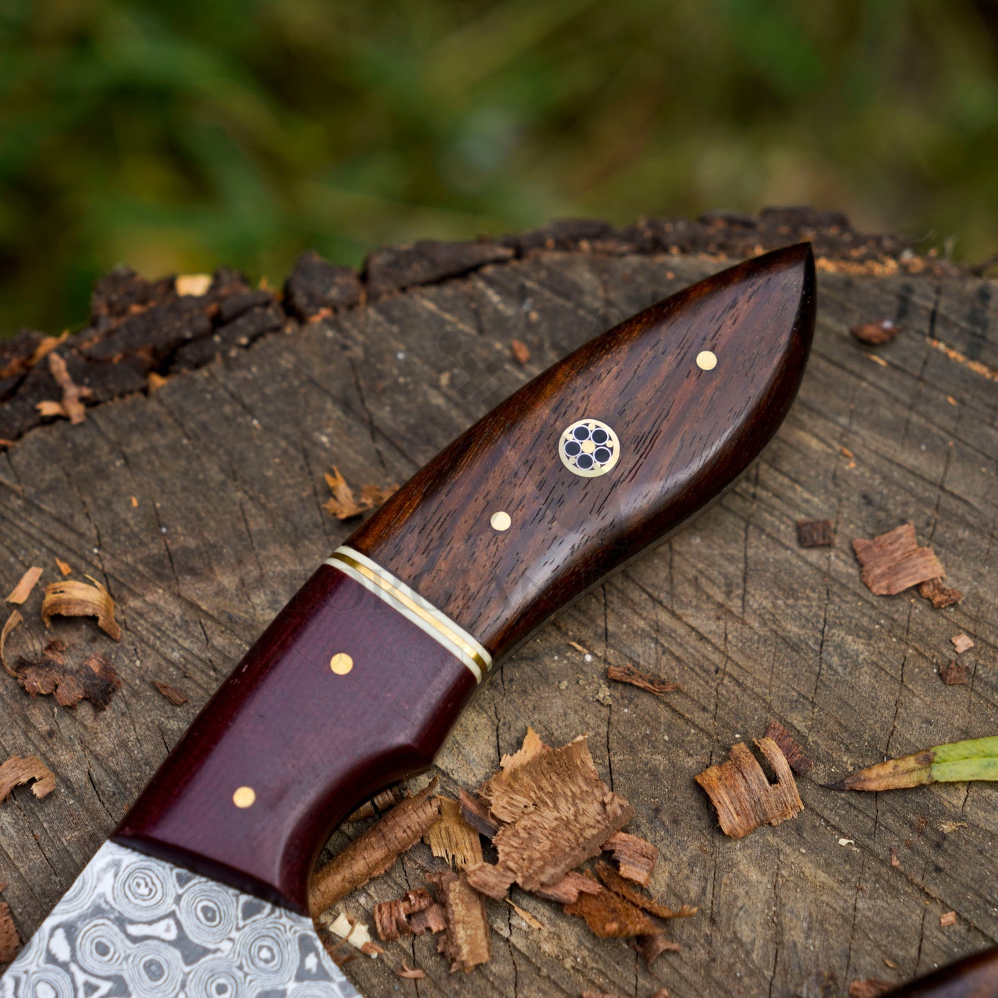 The Redwood Damascus Pair — Hand-Forged Chef Knives for Serious Cooks