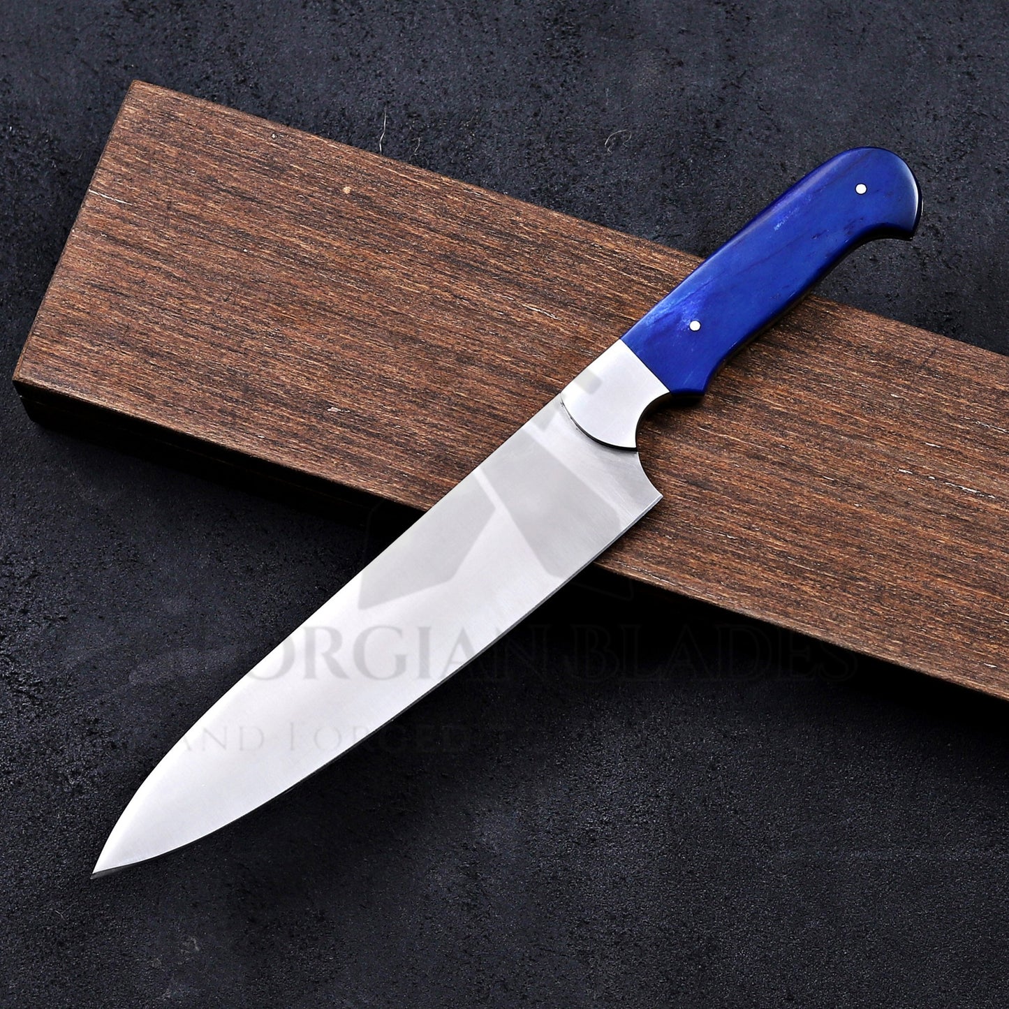 The Waters Chef Knife Set – Premium 5-Piece D2 Steel Kitchen Knife Set with Bone Handles & Folding Leather Sheath